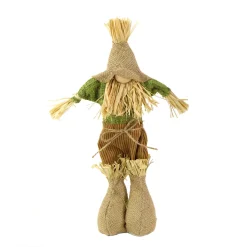 Deko Vogelscheuche Mann, Vogelscheuche aus Jute und Stoff, 36cm
