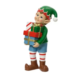 Deko Weihnachtselfe, Elfe mit Geschenke, 22cm
