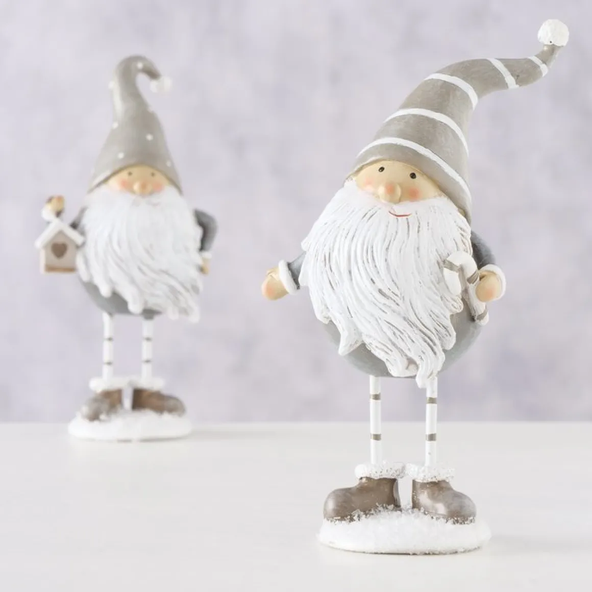 Deko Weihnachtswichtel Mikkel, Wichtel mit langem Bart, 18cm, Boltze Home Collections