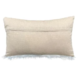 Deko Wichtelkissen Dans, Kissen mit 3 Weihnachtswichtel, grün-weiß, 50x30cm