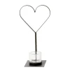 Deko Windlicht Herz Constanze, Metallherz auf Metallständer, 30cm, WMG Grünberger