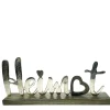 Dekoaufsteller Heimat, Schriftzug Heimat mit Herz auf Holzsockel, 32cm
