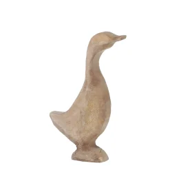 Deko Gans Naturholz, Holzgans grau sägerau, 45cm, WMG Grünberger