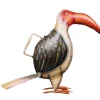Deko Gießkanne Vogel Tukan, Metallvogel mit langem Schwanz, 46cm
