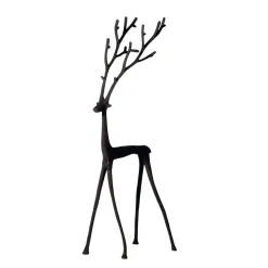 Deko Hirsch Vera, sehr schlanker Metallhirsch, Rentier mit langem Geweih, 70cm, WMG Grünberger