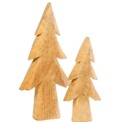 Deko Holzbaum Tanne Natur, Tannenbaum aus rauem Pappelholz , 50cm, WMG Grünberger