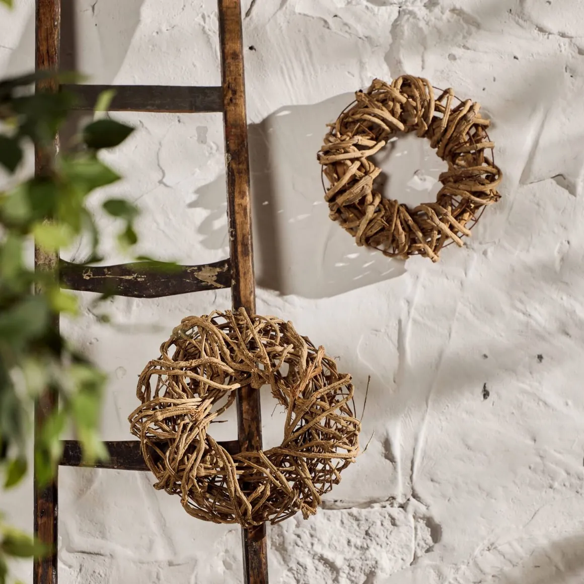 Dekokranz Rattan, Bastelkranz Rattangeflecht, Ø30cm