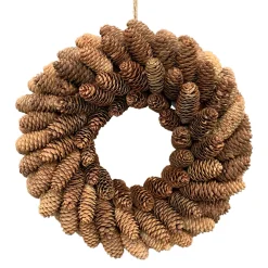 Deko Kranz Herbst, großer rustikaler Natur-Kranz mit Tannenzapfen, Ø38cm