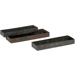 Deko Schale Jardiniere Antik, rustikale beschlagene und genietete Eisenschale, 43cm, WMG Grünberger