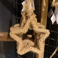 Deko Stern Jute, Jutestern, Weihnachtsstern umwickelt, Ø15cm