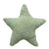 Deko Sternenkissen Dans, weiches Plüschkissen in sternenform, 36x36cm, grün