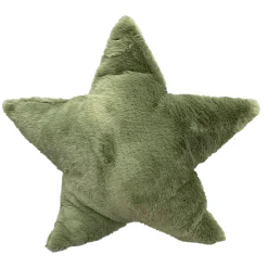 Deko Sternenkissen Dans, weiches Plüschkissen in sternenform, 45x45cm, grün