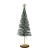 Deko Tannenbaum mit Goldstern, Filzbaum 2-farbig auf Holzfuß, 71cm