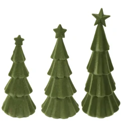 Deko Tannenbaum samtlook grün, Kunststoffbaum mit Stern, 30cm