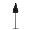 Deko Tannenbaum Teak schwarz, Tanne aus Naturholz auf Eisenständer, 150cm, WMG Grünberger