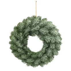 Deko Tannenkranz beschneit, Türkranz grün und beschneit, Ø28cm