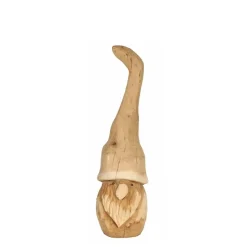Deko Wichtel Naturholz Eiche, kleiner Holzwichtel natur, 80cm, WMG Grünberger