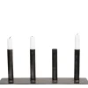 Eisen Kerzenständer Line used look, schlichter Kerzenständer für 4 Kerzen, Trademark Living