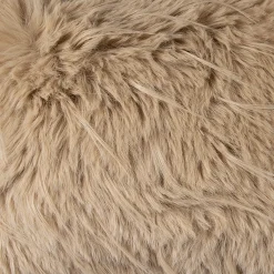 Fake Fellkissen Teddy, Teddy Langhaar, Cognac, 35x45cm, Mars & More