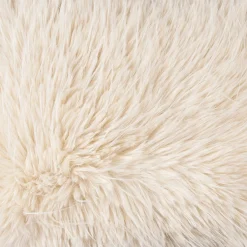 Fake Fellkissen Teddy, Teddy Langhaar, cremeweiß, 35x45cm, Mars & More