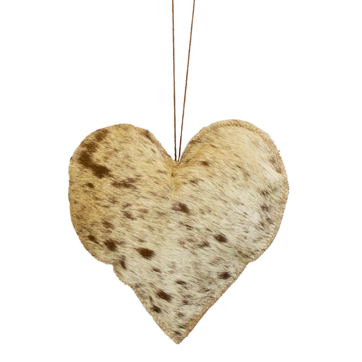 Fell Herz, Kuhfellherz braun-weiß, 20cm, Hänger, Mars & More