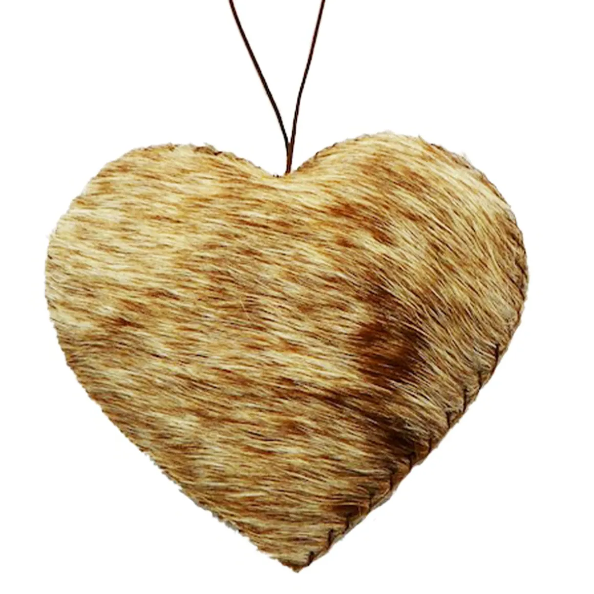 Fell Herz, Kuhfellherz braun-weiß, 20cm, Hänger, Mars & More