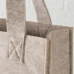 Filz Tasche Garni beige, Filztasche mit Herz und Spruch: Servus, 28x40cm, Boltze Home Collections