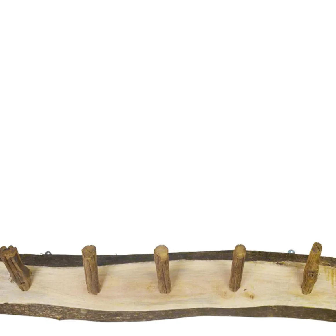 Garderobe Naturholz Holzgarderobe mit 5 Äste, 73cm, Mars & More