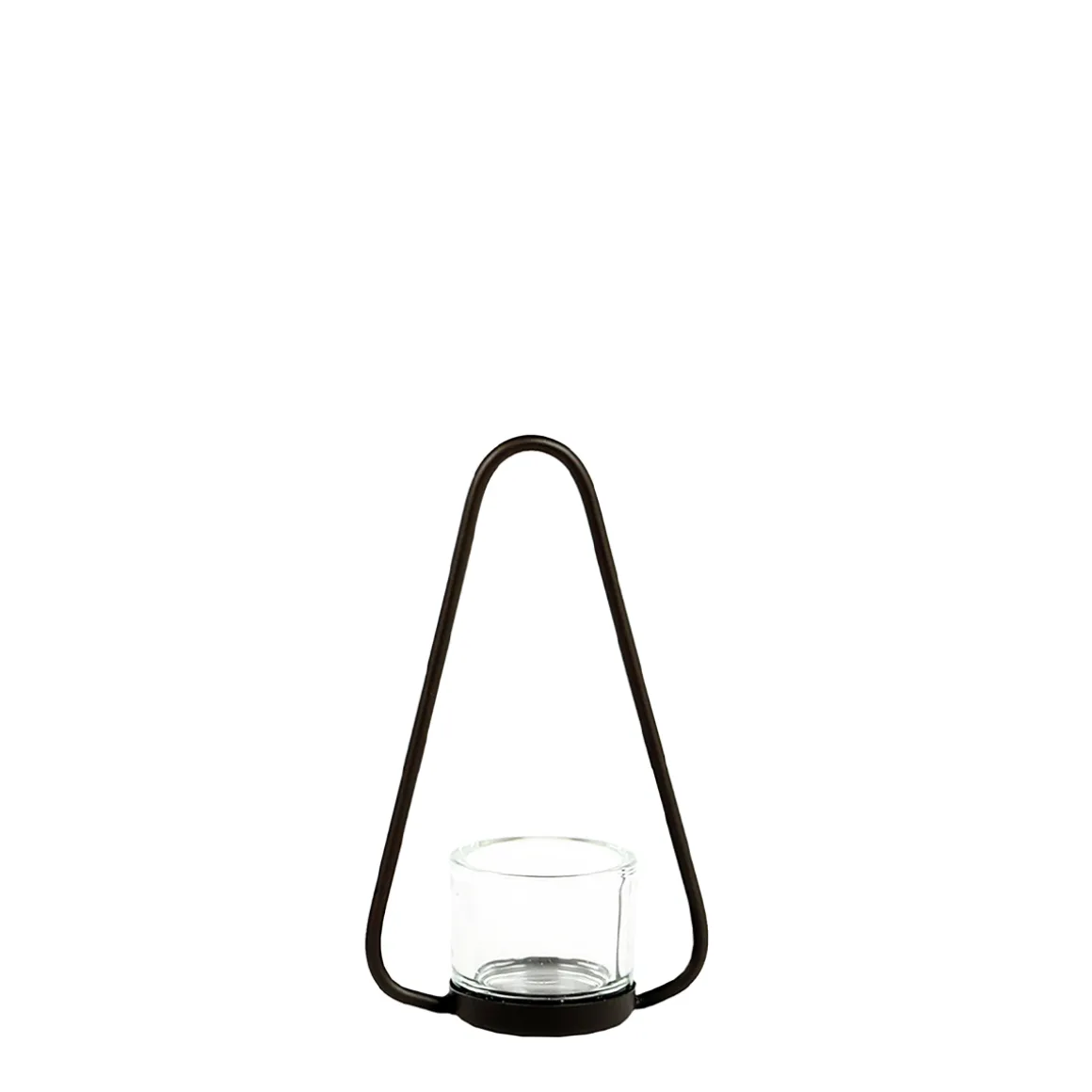 Glas Windlicht, Teelichthalter mit Henkel, Vejlby, 20cm, WMG Grünberger