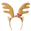 Haarreif Weihnachtselch, Kopfschmuck Rentier Rudolf mit Ohren und Glöckchen