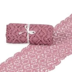 Halbach Tischläufer Baumwoll-Häckelspitze pale berry