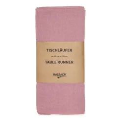 Halbach Tischläufer mauve, Baumwoll-Optik, 44cmx160cm