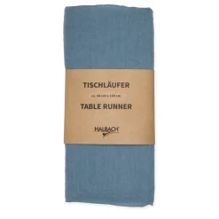 Halbach Tischläufer washed denim, Baumwoll-Optik, 44cmx160cm