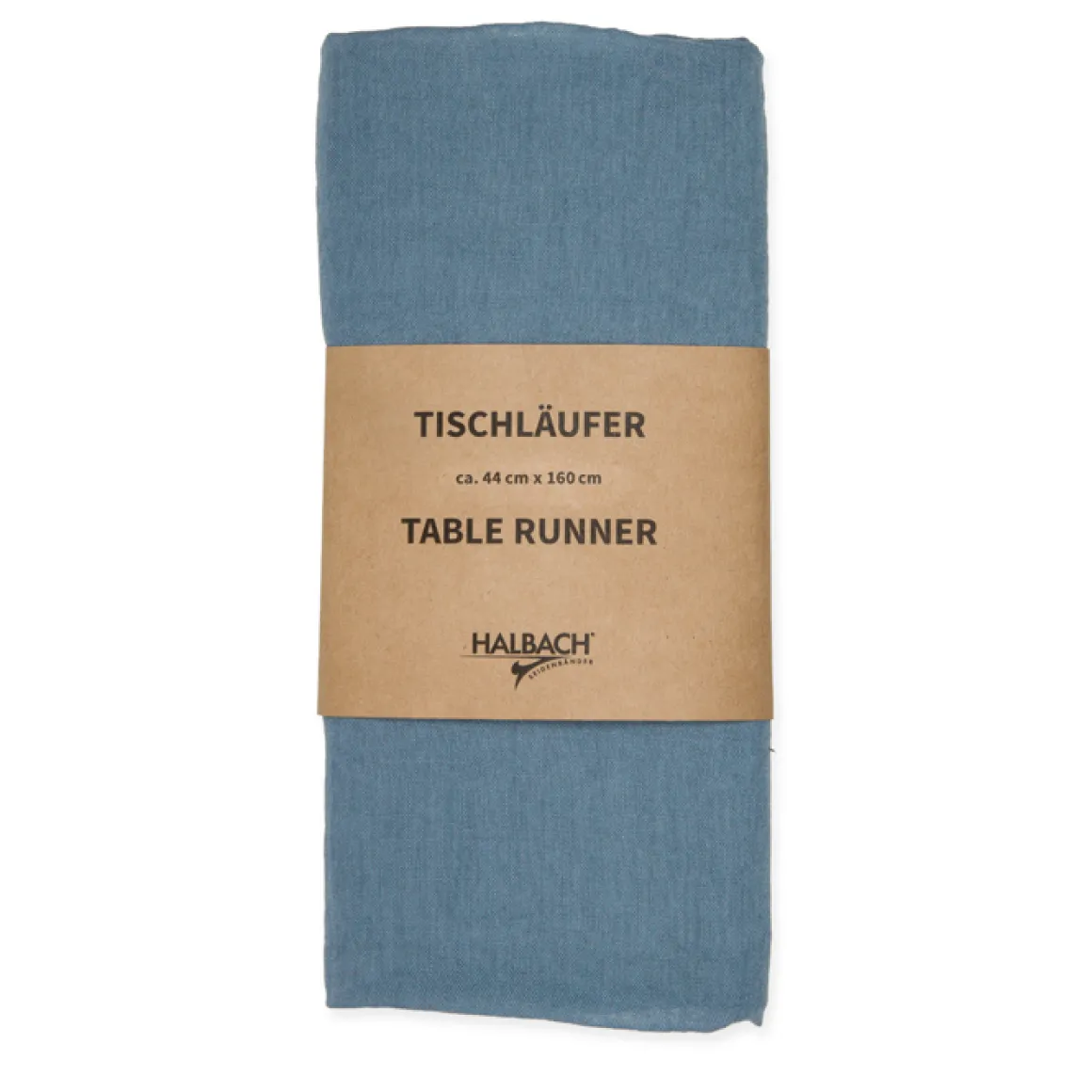 Halbach Tischläufer washed denim, Baumwoll-Optik, 44cmx160cm