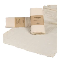 Halbach Tischläufer sand, Baumwoll-Optik, 44cmx160cm