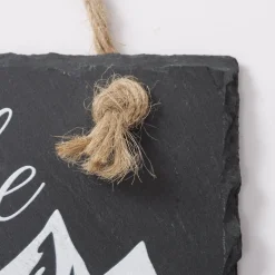 Hängetafel Heimatliebe mit Berge, Schiefertafel Sölden, 22x8cm, Boltze Home Collections