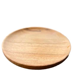 Holz Untersetzer rund, kleiner Holzteller natur mit kleinem Rand, Ø11cm, Akazienholz
