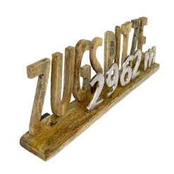 Holzaufsteller Zugspitze, Schriftzug: Zugspitze 2962m , 48cm, Holz-Metall