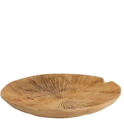 Holzschale Benoa Teak unfinish, rustikale Naturholzschale mit Maßerung, Ø40cm, WMG Grünberger