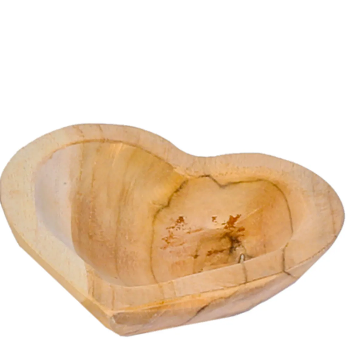 Holzschale Herz, rustikale Naturholzschale 15cm, WMG Grünberger