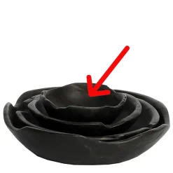 Holzschale Teak Organic black, rustikale schwarze Naturholzschale, Ø15cm, WMG Grünberger