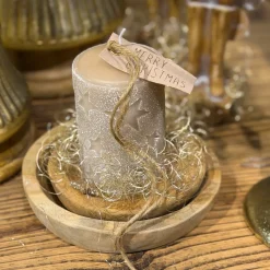 Holzschale Teak unfinish, rustikale Naturholzschale, Ø15cm, WMG Grünberger