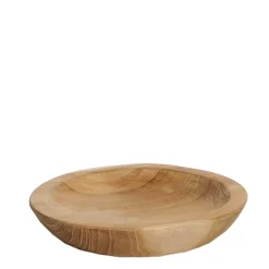 Holzschale Teak unfinish, rustikale Naturholzschale, Ø12cm, WMG Grünberger