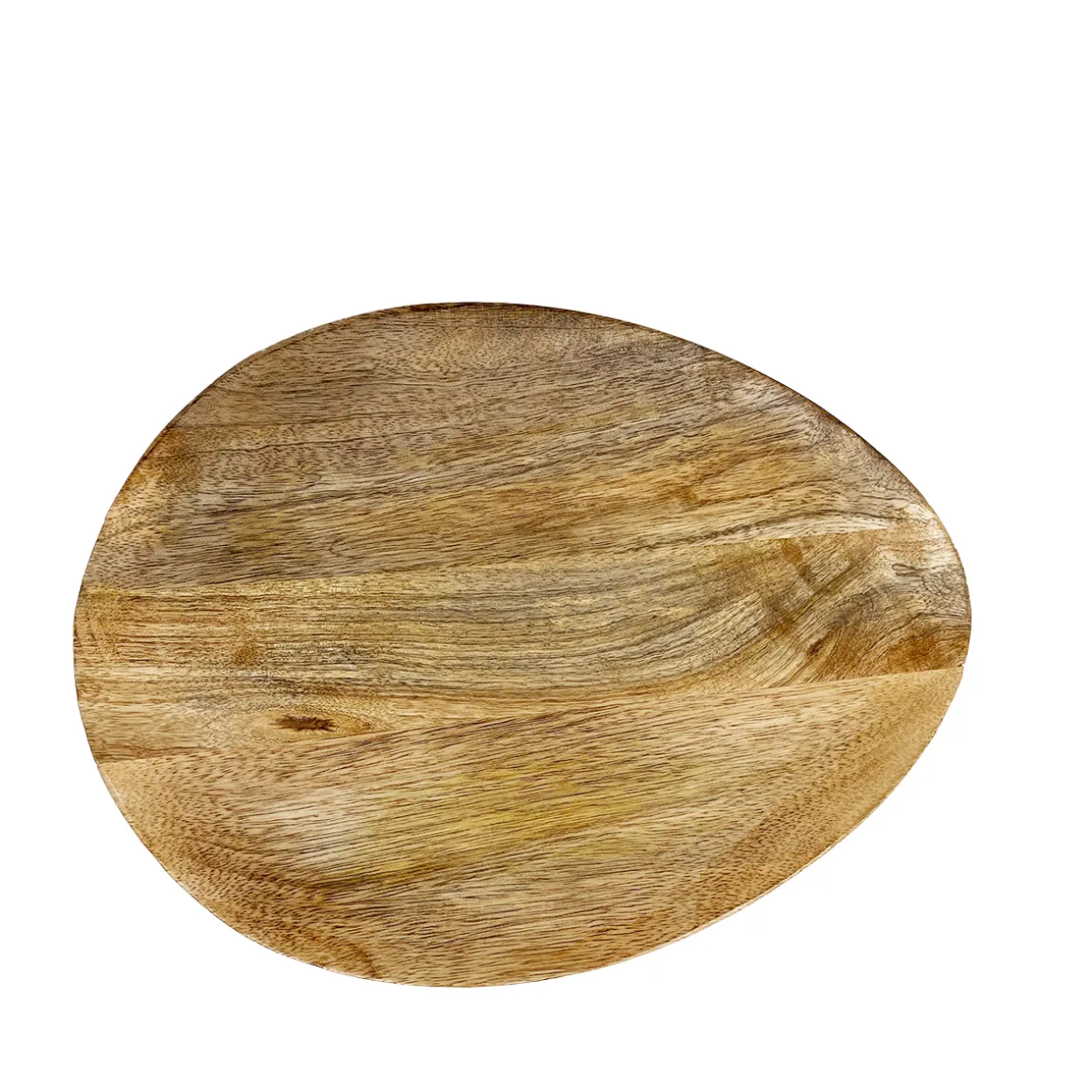 Holzteller Ostern, Teller Osterei, eiförmig, 30x23cm, Mangoholz