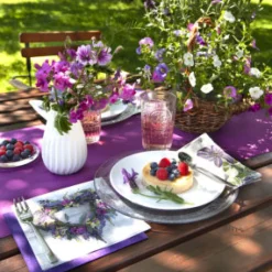 Home Fashion Papierservietten Herz aus Blumen, Lovely Wreath, 33x33cm