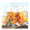 Home Fashion Papierservietten Bierkrug, 3 Bierkrüge, 33x33cm