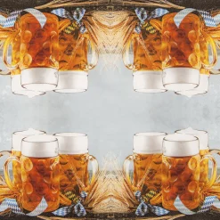 Home Fashion Papierservietten Bierkrug, 3 Bierkrüge, 33x33cm