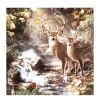 Home Fashion Papierservietten Hirsche am Bach, 33x33cm