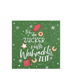 Home Fashion Papierservietten Zuckersüße Zeit, 25x25cm