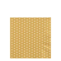 Home Fashion Papierservietten Weihnachtssterne, Mini Stars gold, 25x25cm